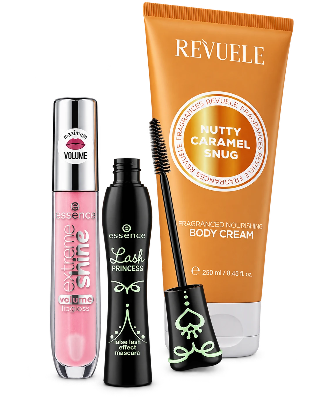 Composición de productos Essence y Revuele